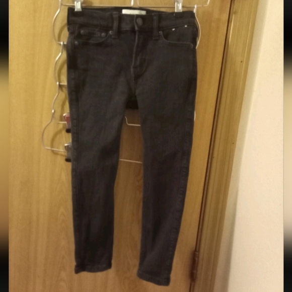 Abercrombie And Fitch Girls 7/8 Slim Capri Jeans Super Skinny Short Black School - Picture 5 of 5